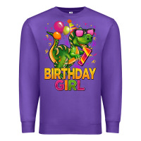Purple 1st birthday girl t rex pink Premium Sweatshirt - CowGirlArtShop