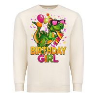 Sandshell 1st birthday girl t rex pink Premium Sweatshirt - CowGirlArtShop