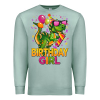 Seafoam 1st birthday girl t rex pink Premium Sweatshirt - CowGirlArtShop