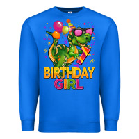 True Royal 1st birthday girl t rex pink Premium Sweatshirt - CowGirlArtShop