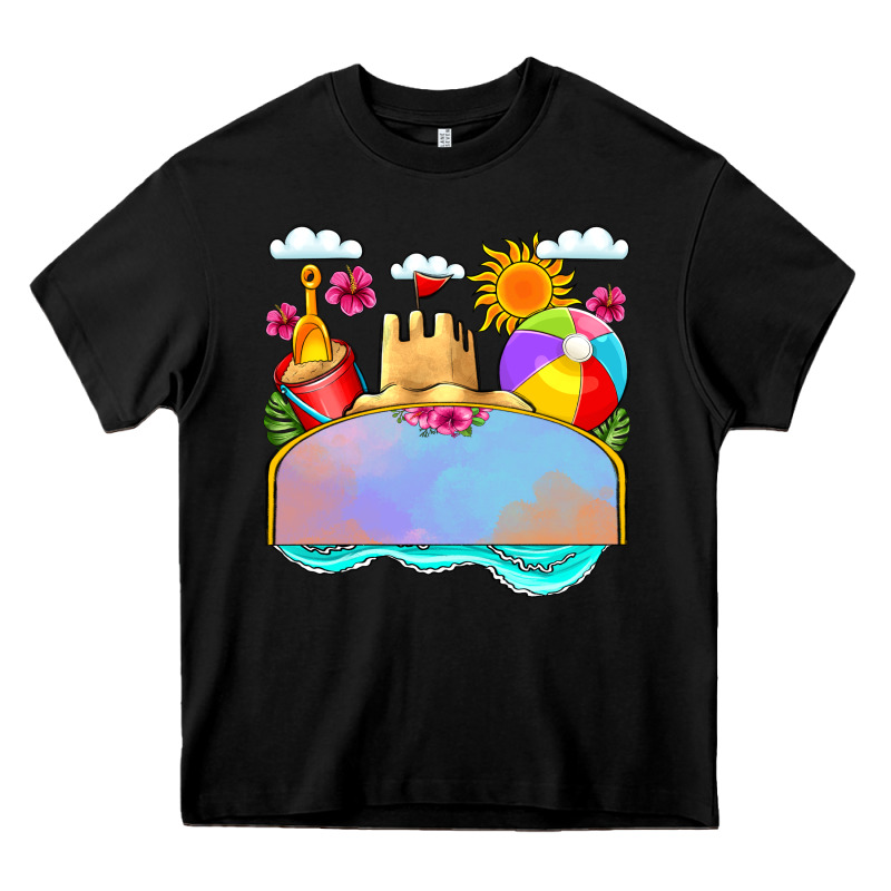 Custom Name Summer Beach Toys Heavy Core Tee by JahusDesignShop | Teevron
