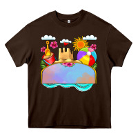 Chocolate Brown custom name summer beach toys Heavy Core Tee - JahusDesignShop