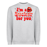 Heather Grey im a sucker for you valentines the day Heavyweight Sweatshirt - NancyCooperArtShop