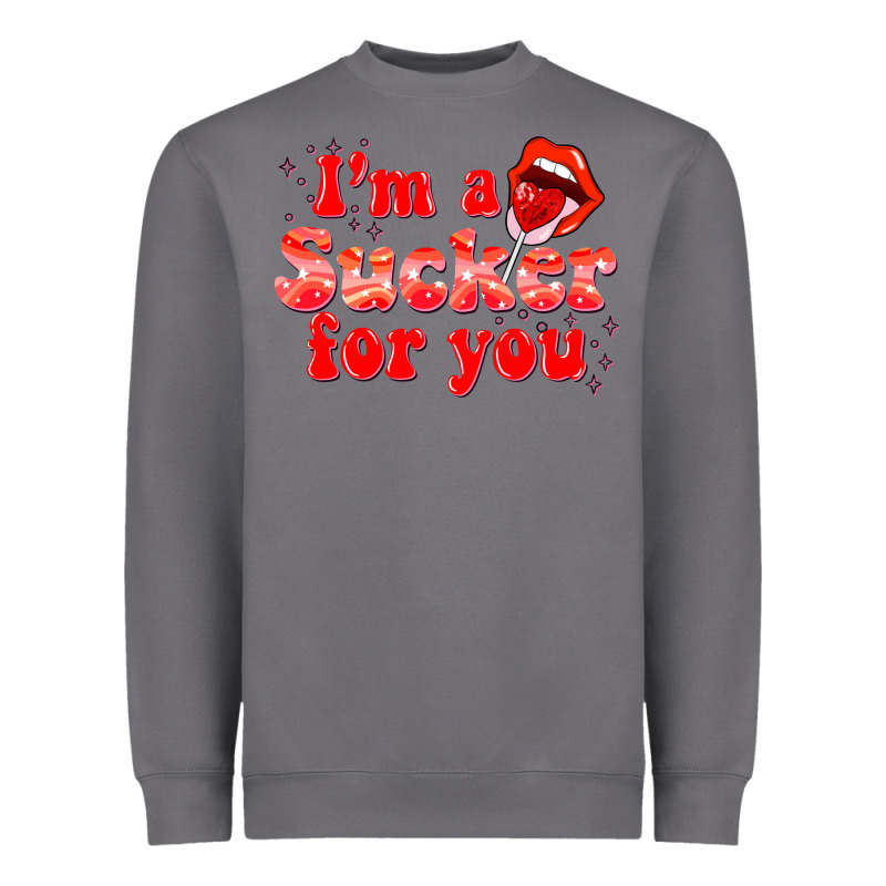 Im A Sucker For You Valentines The Day Heavyweight Sweatshirt by NancyCooperArtShop | Teevron