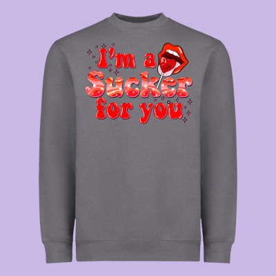 Im A Sucker For You Valentines The Day Heavyweight Sweatshirt Designed By Nancycooperartshop