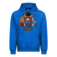 Cobalt basketball life messy bun Urban Hoodie - FaDigitalArtStudio