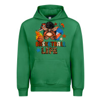 Emerald basketball life messy bun Urban Hoodie - FaDigitalArtStudio