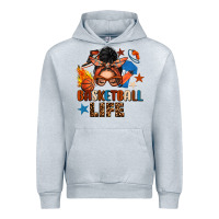 Heather Grey basketball life messy bun Urban Hoodie - FaDigitalArtStudio
