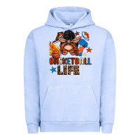 Pigment Grape Ice basketball life messy bun Urban Hoodie - FaDigitalArtStudio
