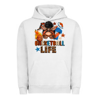 Pigment Lunar Rock basketball life messy bun Urban Hoodie - FaDigitalArtStudio