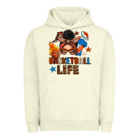 Pigment Pistachio basketball life messy bun Urban Hoodie - FaDigitalArtStudio