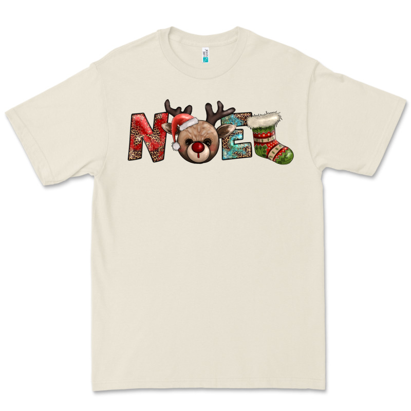 Noel With Sock And Reindeer Premium Tee by AdoDesignShop | Teevron