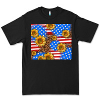 Black basic sunflower and leopard Premium Tee - AdoDesignShop