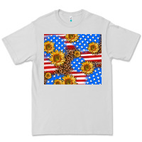 Dove Grey basic sunflower and leopard Premium Tee - AdoDesignShop