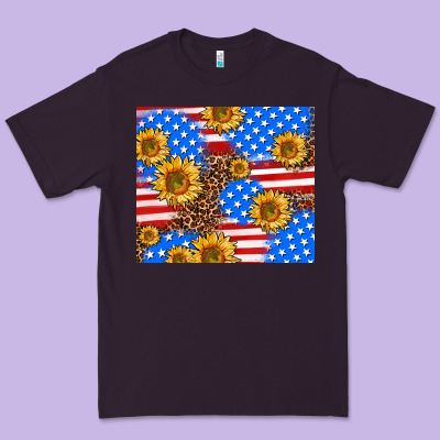Basic Sunflower And Leopard Premium Tee Designed By Adodesignshop