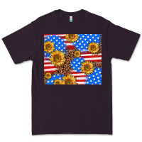 Plum basic sunflower and leopard Premium Tee - AdoDesignShop