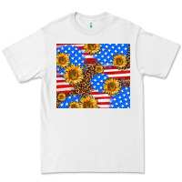 White basic sunflower and leopard Premium Tee - AdoDesignShop