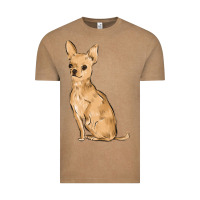 Vintage Coffee chihuahua Vintage Tee - MaliasSmallBusiness