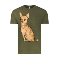 Vintage Olive chihuahua Vintage Tee - MaliasSmallBusiness