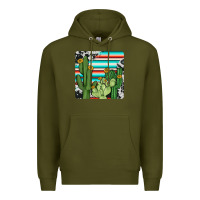 Army Green cactus cowhide coaster Premium Hoodie - JahusDesignShop