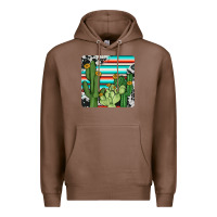 Chestnut cactus cowhide coaster Premium Hoodie - JahusDesignShop