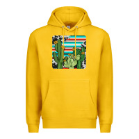 Lemon cactus cowhide coaster Premium Hoodie - JahusDesignShop