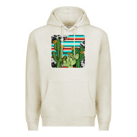 Oatmeal Heather cactus cowhide coaster Premium Hoodie - JahusDesignShop