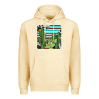 Pina Colada cactus cowhide coaster Premium Hoodie - JahusDesignShop