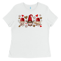 White baseball gnome Ladies Tee - HRA Design Shop