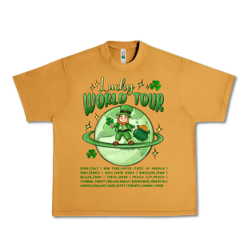 Lucky World Tour St. Patrick's Day Urban Heavy Tee by MaliasSmallBusiness | Teevron