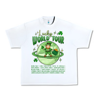 White lucky world tour st. patrick's day Urban Heavy Tee - MaliasSmallBusiness