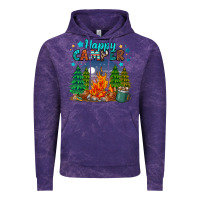 Cloud Purple happy camper Vintage Hoodie - MaliasSmallBusiness