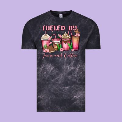 Fueled By Jesus And Coffee Vintage Tee Designed By Maliassmallbusiness