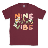 Burgundy nine is a vibe Classic Tee - MaliasSmallBusiness