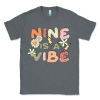 Charcoal Heather nine is a vibe Classic Tee - MaliasSmallBusiness