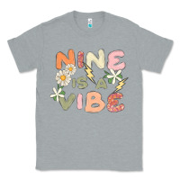 Heather Grey nine is a vibe Classic Tee - MaliasSmallBusiness
