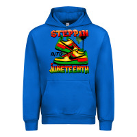 Cobalt steppin' into juneteenth Urban Hoodie - FaDigitalArtStudio