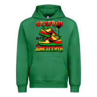 Emerald steppin' into juneteenth Urban Hoodie - FaDigitalArtStudio