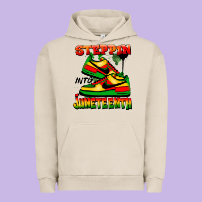 Steppin' Into Juneteenth Urban Hoodie Designed By Fadigitalartstudio