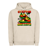 Pigment French Oak steppin' into juneteenth Urban Hoodie - FaDigitalArtStudio