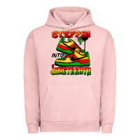 Pigment Salmon steppin' into juneteenth Urban Hoodie - FaDigitalArtStudio