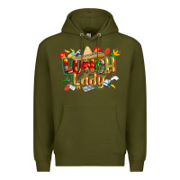 Army Green cinco de mayo lunch lady Premium Hoodie - CowGirlArtShop