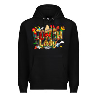 Black cinco de mayo lunch lady Premium Hoodie - CowGirlArtShop