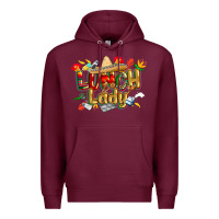 Burgundy cinco de mayo lunch lady Premium Hoodie - CowGirlArtShop