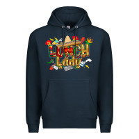 Navy cinco de mayo lunch lady Premium Hoodie - CowGirlArtShop