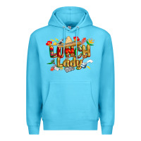 Ocean Blue cinco de mayo lunch lady Premium Hoodie - CowGirlArtShop