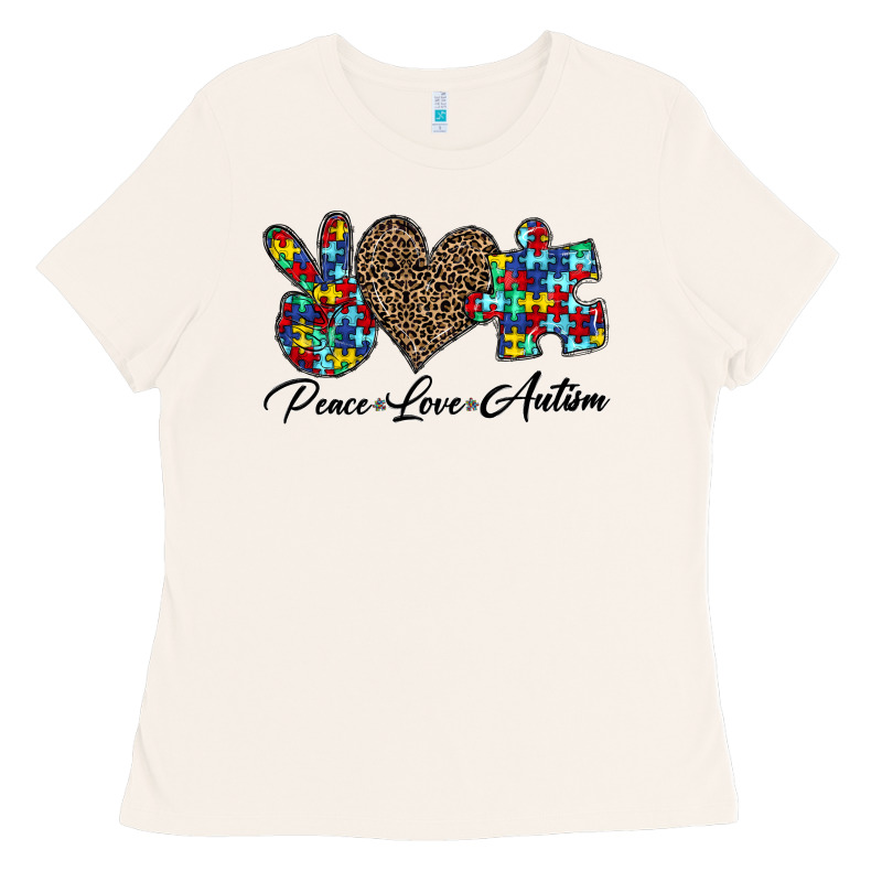 Peace Love Autism1 Ladies Tee by CowhideDigitalArt | Teevron