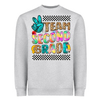 Heather Grey team second grade Heavyweight Sweatshirt - NancyCooperArtShop