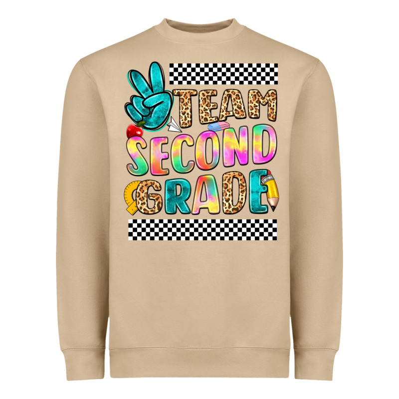 Team Second Grade Heavyweight Sweatshirt by NancyCooperArtShop | Teevron