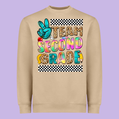 Team Second Grade Heavyweight Sweatshirt Designed By Nancycooperartshop